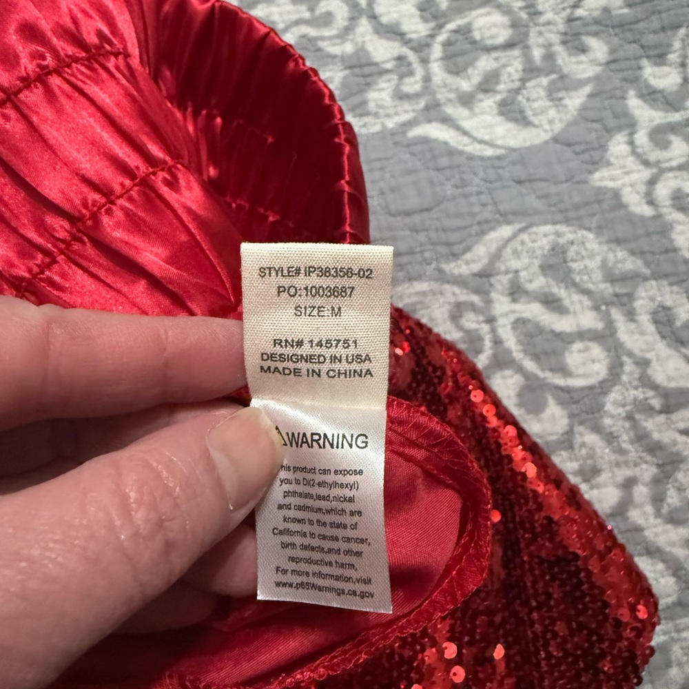 Peach Love California Red Sequin Skort - Picture 5 of 6